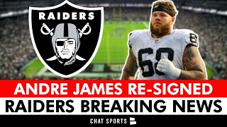 BREAKING RAIDERS NEWS Raiders ReSigning Center Andre James In NFL Free Agency  New Raiders Rumors [upl. by Asseniv483]