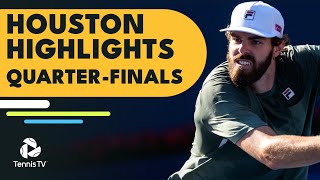 Opelka Meets Brouwer Fritz Isner amp Tiafoe In Action  Houston 2022 Highlights QuarterFinals [upl. by Lavinia]