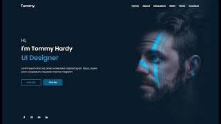 Responsive Personal Portfolio Website using HTML CSS amp Javascript [upl. by Anaele]