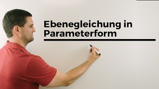 Ebenegleichung in Parameterform aus Geradenschar heraus bestimmen  Mathe by Daniel Jung [upl. by Schnabel]