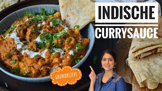 INDISCHE CURRYSOßE  GRUNDREZEPT für jedes CURRYvegan vegetarisch und Fleischcurryindisch Kochen [upl. by O'Toole]