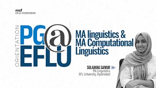 PGEFLU  All about MA Linguistics amp MA Computational Linguistics in EFLU  msf EFLU [upl. by Bigler]