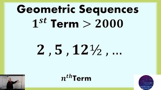 Term in a Geometric Sequence Greater Than [upl. by Nesnaj43]