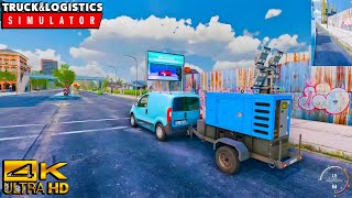 Delivering Flood Lights  Truck amp Logistics Simulator  4K [upl. by Jaynes]