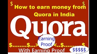 Latest Quora Partner Program Earning Proof 2020 [upl. by Estell]