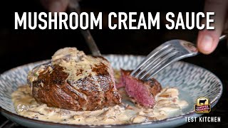 Steak with Mushroom Cream Sauce [upl. by Bachman]