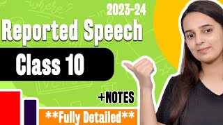 Reported Speech Class 10  Reported Speech Class 10 English Grammar  CBSE English Grammar 20232024 [upl. by Nyrehtak]