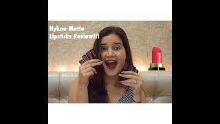 NYKAA MATTE TO LAST LIQUID LIPSTICKS REVIEW  SHIVSHAKTI SACHDEV  LIPSTICKS [upl. by Khorma]