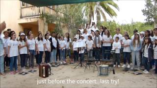 POLYPHONICA VOICES in Aegina Learning a traditional call and response African song [upl. by Akcired]