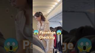 😱Checking😱 Passengers in flight zahravlogs shortvideo flightattendant [upl. by Tildi]