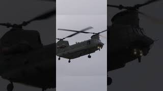 RAF Chinook landing at RAF Holbeach [upl. by Aniteb]