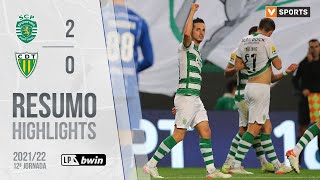 Highlights  Resumo Sporting 20 Tondela Liga 2122 12 [upl. by Ahsile]