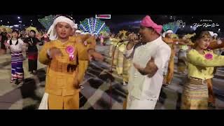 1385 Myanmar year2023 Taunggyi HotAir balloon Festival Opening song and ethnic dances …… 💚 🇲🇲 [upl. by Eceinaj]