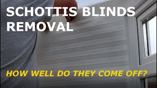 Schottis blinds removal and cleaning glue residue [upl. by Branden]