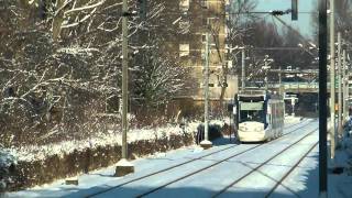 RandstadRail en NS in de Sneeuw in Zoetermeer [upl. by Oatis]