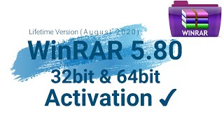 WinRAR 580 32bit amp 64bit Activation 2020 working 100✔ [upl. by Retsevlis]