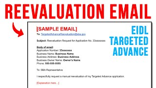 Targeted Advance Reevaluation Email  EIDL [upl. by Nelyahs937]