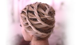 Everyday updo hairstyle for medium long hair tutorial [upl. by Couchman]