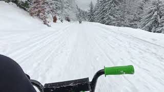 Lysá snowracer sáňkováníbobování asfaltka 16122023 [upl. by Fabriane]