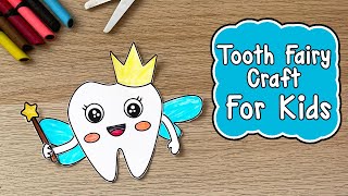 Tooth Fairy Craft  Dental Health Month Activity For Kids [upl. by Cosetta]