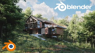 Easy Realistic Architecture And Environments  Beginner Blender course [upl. by Freed680]