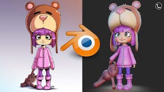 Cartoon girl in Blender CLASS  1 LIBELACADEMY [upl. by Ulyram55]