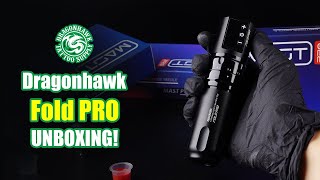 Dragonhawk Wireless Tattoo Pen Machine with 7 Stroke Length  Fold Pro [upl. by Jolee]