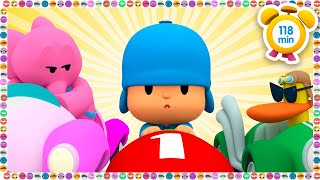 🏎️ POCOYO PORTUGUÊS do BRASIL  Corridas de Carros Esportivos 118min DESENHOS ANIMADOS para crianças [upl. by Anayrb]