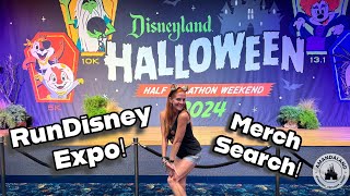 Disneyland RunDisney Health Expo Halloween Marathon Weekend Run Merch  Day One  Plus Fun [upl. by Lesya]