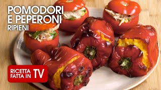 POMODORI E PEPERONI RIPIENI di Benedetta Rossi  Ricetta TV Fatto in Casa per Voi [upl. by Eerased]