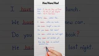 HasHaveHad  English Rules 💯👩‍🏫✅️ english education grammar englishtips [upl. by Geraint]