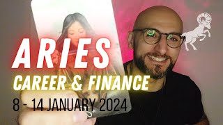 ARIES  CAREER amp FINACE  8  14 JANUARY 2024  TAROT READING  Double Justice Wow ⚖ New path 🏞🔥 [upl. by Ogires]