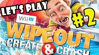 Lets Play Wipeout Create and Crash pt2  Wipeouts Ahoy  WiiU CoOp Gameplay [upl. by Muriel]