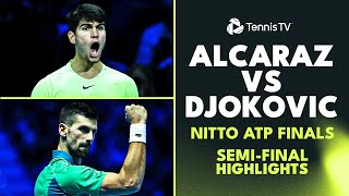 Novak Djokovic vs Carlos Alcaraz Match Highlights  Nitto ATP Finals 2023 [upl. by Stead54]