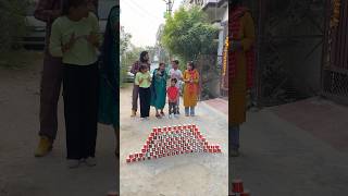 Glass Tower Challenge me Dadi fail ho Gayi 😄🤪 shorts funny comedy familychallenge funnyshorts [upl. by Assilac]