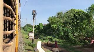 Rameswaram Express Entering Rajagambhiram Railways Station  INDIAN RAILWAYS [upl. by Lenci]