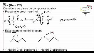 ISOMERIA DE FUNÇÃO COMPENSAÇÃO POSIÇÃO TAUTOMERIA E CADEIA [upl. by Dyanne]