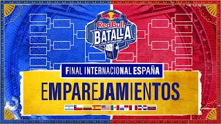 SORTEO DE EMPAREJAMIENTOS  Final Internacional 2024  Red Bull Batalla [upl. by Nimar]