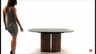 Calligaris Odyssey glass extension dining table [upl. by Aciemaj]