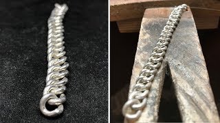 MAKING A SOLID SILVER CURB CHAIN [upl. by Horan]