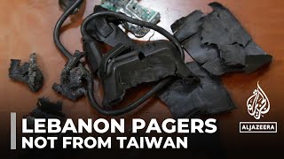 Components for pagers used in Lebanon blasts not from Taiwan minister says [upl. by Ellebanna333]