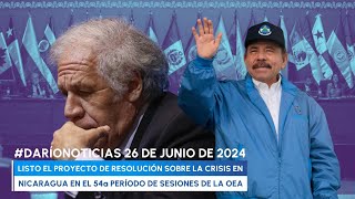 Listo el proyecto de resolución sobre la crisis en Nicaragua en el 54ª período de sesiones de la OEA [upl. by Atinob]