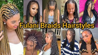 Flawless Fulani Braids in 2024  Fulani Braids Hairstyles for Black Women  Ghana Weaving  Cornrow [upl. by Beth249]