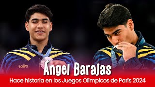 Gimnasta colombiano Ángel Barajas gana medalla de plata en barras olímpicas [upl. by Ahsinod500]