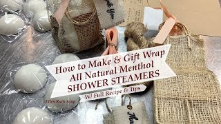 Easy DIY How to Make Natural Menthol SHOWER STEAMERS w Essential Oils  Recipe  Ellen Ruth Soap [upl. by Rome]