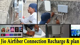 Jio Airfiber Full Installation Setup Booking Recharge Speed amp Plan jio video [upl. by Toolis]