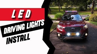 LED Driving Lights Install How to Subaru Outback [upl. by Aniarrol]