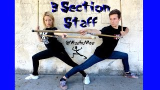 Wushu Three Section Staff [upl. by Iadam]