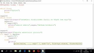 13 Python3  Döngüler  break continue while else [upl. by Claiborn]