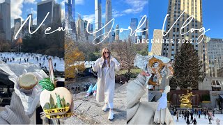 NEW YORK AT CHRISTMAS VLOG  NYC TRIP DECEMBER 2022 [upl. by Aisauqal]